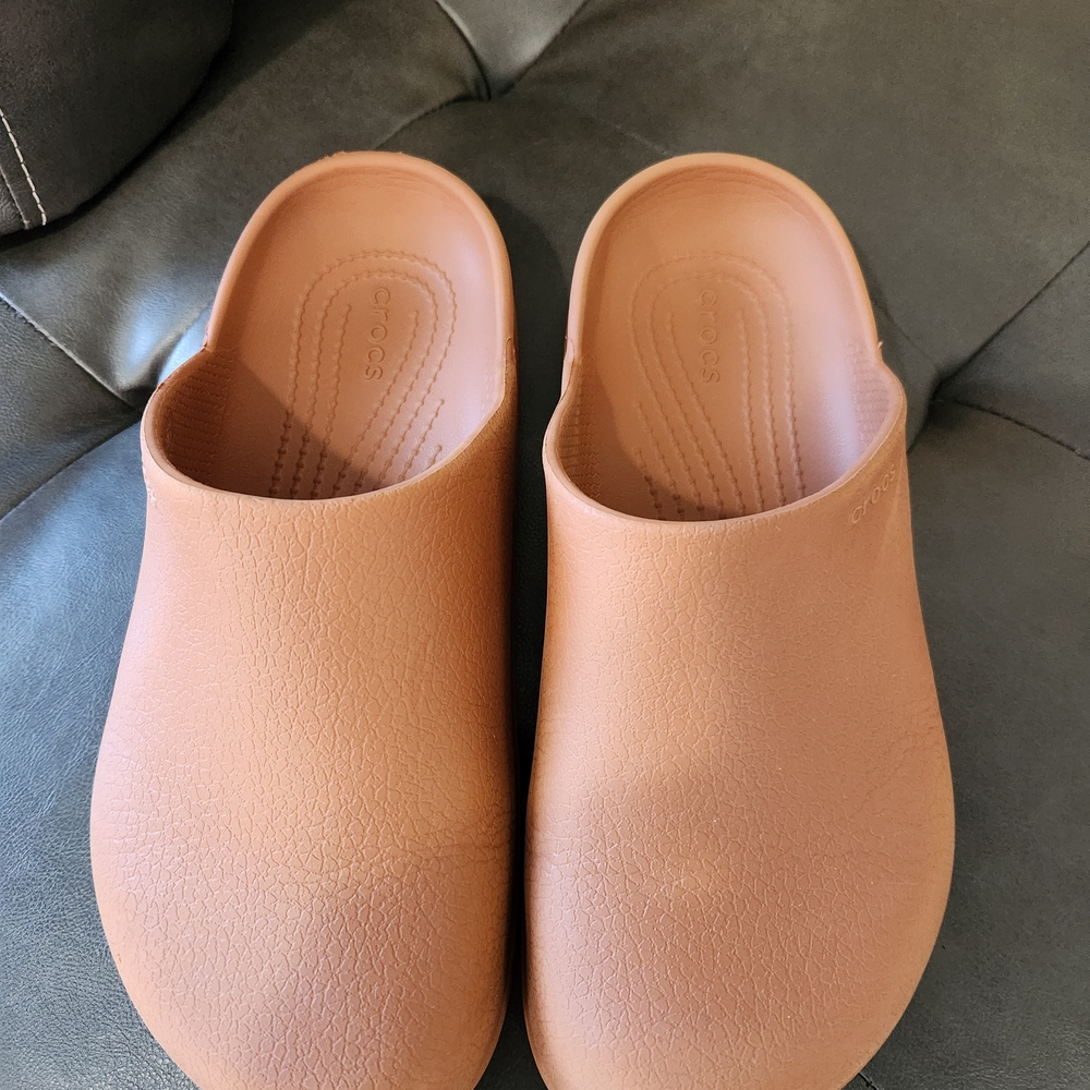 CROCS Women's Slip-On Clogs in Terracotta Orange - Picture 3 of 10